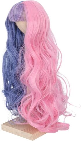 Miss U Hair 8-9 بوصة 1/3 1/4 BJD شعر مستعار لدمية MSD DOD Pullip Dollfie شعر مستعار لدمية DIY إكسسوارات يدوية (وردي أرجواني، 1/3) in Kuwait