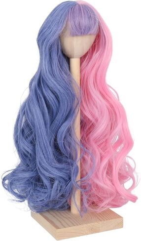 Miss U Hair 8-9 بوصة 1/3 1/4 BJD شعر مستعار لدمية MSD DOD Pullip Dollfie شعر مستعار لدمية DIY إكسسوارات يدوية (وردي أرجواني، 1/3) in Kuwait