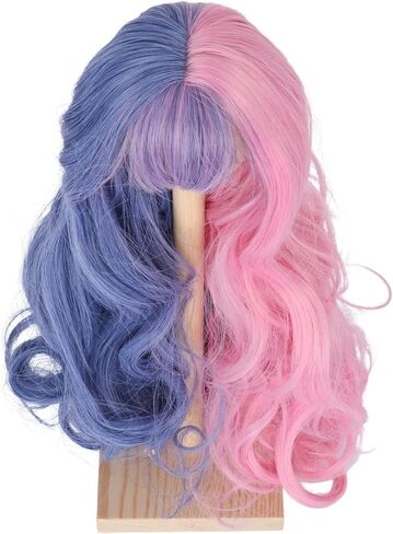 Miss U Hair 8-9 بوصة 1/3 1/4 BJD شعر مستعار لدمية MSD DOD Pullip Dollfie شعر مستعار لدمية DIY إكسسوارات يدوية (وردي أرجواني، 1/3) in Kuwait