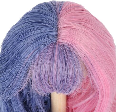 Miss U Hair 8-9 بوصة 1/3 1/4 BJD شعر مستعار لدمية MSD DOD Pullip Dollfie شعر مستعار لدمية DIY إكسسوارات يدوية (وردي أرجواني، 1/3) in Kuwait