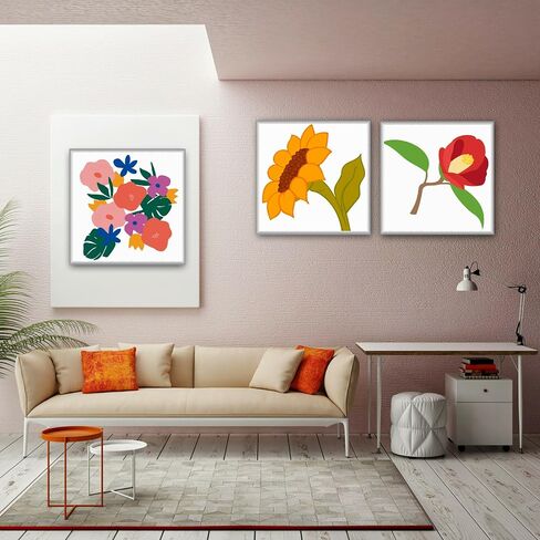 Hiolife 3 Pack Paint by Number Kits for Kids, 8X 8 inch Framed,Colorful Animals Oil Painting Kits for Girls and Boys, Painting Sets for Childrens,Home Wall Decor in Saudi Arabia