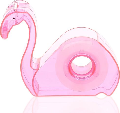 LUOZZY Tape Dispenser Cartoon Flamingos Tape Holder Portable Tape Cutter School Office Accessory - Pink in Saudi Arabia