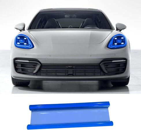 12×48 Inch Car Light Tint Film, Shiny Chameleon Headlights Tail Lights Fog Lights Films, Self Adhesive Vinyl Film Sticker Sheet Roll, Universal Auto Modification Cover for Most Models (Light Blue) in Kuwait
