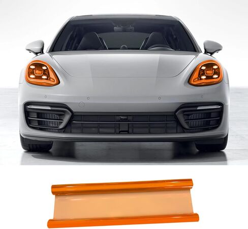 12×48 Inch Car Light Tint Film, Shiny Chameleon Headlights Tail Lights Fog Lights Films, Self Adhesive Vinyl Film Sticker Sheet Roll, Universal Auto Modification Cover for Most Models (Light Blue) in Saudi Arabia
