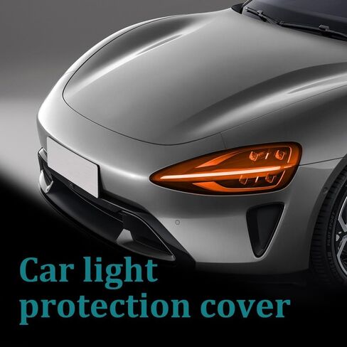 12×48 Inch Car Light Tint Film, Shiny Chameleon Headlights Tail Lights Fog Lights Films, Self Adhesive Vinyl Film Sticker Sheet Roll, Universal Auto Modification Cover for Most Models (Light Blue) in Saudi Arabia