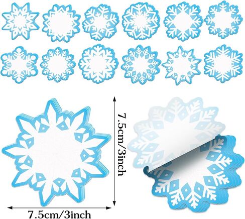 24 Pack Snowflake Sticky Notes, 3x3 inch Winter Snowflake Small Sticky Notes, Mini Sticky Notes Bulk, Christmas Self Stick Notes in Kuwait