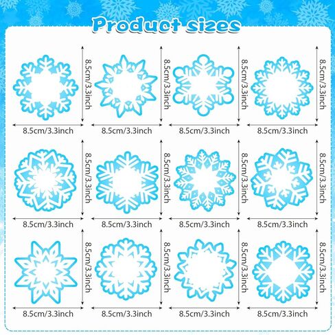 24 Pack Snowflake Sticky Notes, 3x3 inch Winter Snowflake Small Sticky Notes, Mini Sticky Notes Bulk, Christmas Self Stick Notes in Kuwait