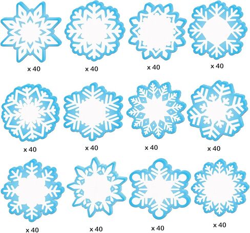 24 Pack Snowflake Sticky Notes, 3x3 inch Winter Snowflake Small Sticky Notes, Mini Sticky Notes Bulk, Christmas Self Stick Notes in Kuwait
