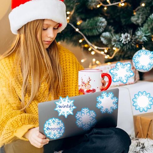 24 Pack Snowflake Sticky Notes, 3x3 inch Winter Snowflake Small Sticky Notes, Mini Sticky Notes Bulk, Christmas Self Stick Notes in Kuwait