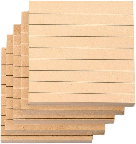 Sticky Notes 3x3 Self Stick Notes Grid Note Paper Use for Office School Home, 5 Pads/Pack, 80 Sheets/Pad, Total 400 Sheets (Beige Grid) in Kuwait
