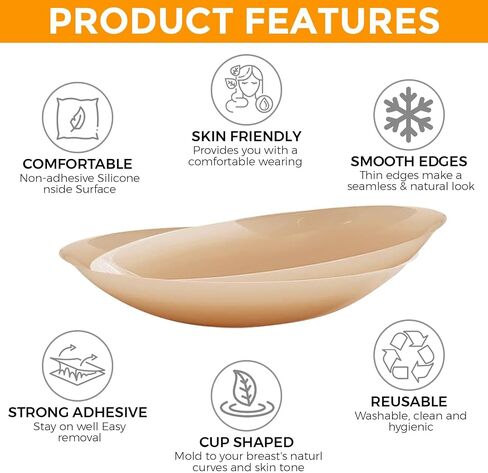 Nipple Covers with Lift, Silicone Nipple Covers, Discreet and Reusable, sticky boobsfor women Nude in Saudi Arabia