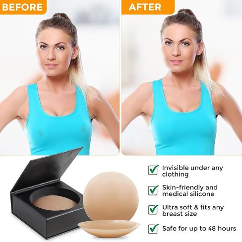 Nipple Covers with Lift, Silicone Nipple Covers, Discreet and Reusable, sticky boobsfor women Nude in Saudi Arabia