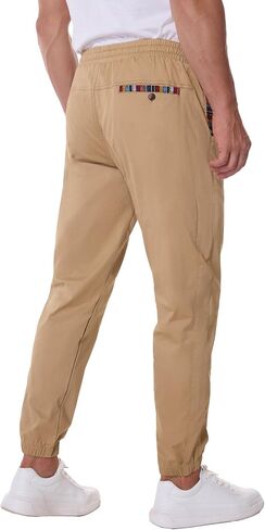 HOTake Mens Joggers Pants Elastic Waistband Khaki Pants Mens Drawstring Jogger with Signature Pockets in Saudi Arabia