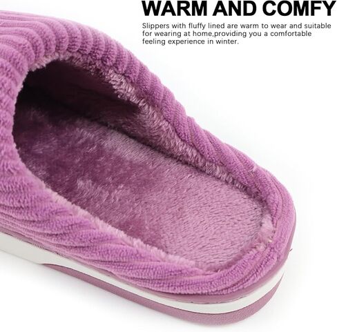 Men's and women's cotton slippers, autumn and winter warm home slippers, comfortable thick bottom non-slip plush slippers, suitable for indoor/outdoor in Saudi Arabia