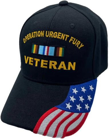 عملية الغضب العاجل (العلم على بيل) (غرينادا - أكتوبر - نوفمبر 1983) قبعة بيسبول (أسود) in Kuwait