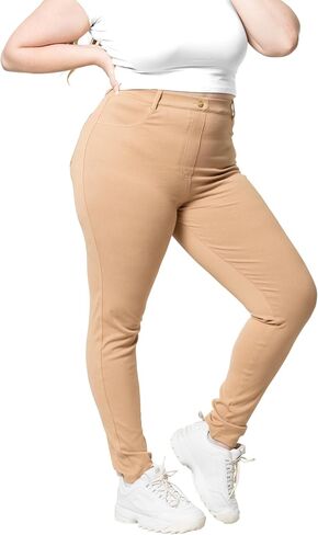STRETCH IS COMFORT Pull-On Womens and Plus Size Jeggings High Waist Stretchy Jeans Cotton Blend Basic Denim Leggings | XS-5XL in Saudi Arabia