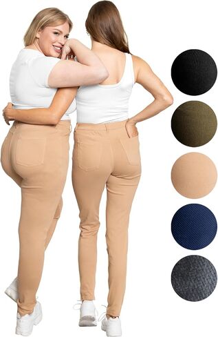 STRETCH IS COMFORT Pull-On Womens and Plus Size Jeggings High Waist Stretchy Jeans Cotton Blend Basic Denim Leggings | XS-5XL in Saudi Arabia
