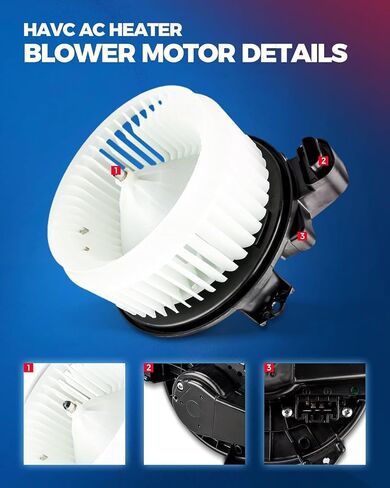 KAX HVAC Heater Fan Blower Motor Fit for Jeep Wrangler 1997-2001, Jeep Cherokee 1997-2001 - Replaces# 75712 in Saudi Arabia