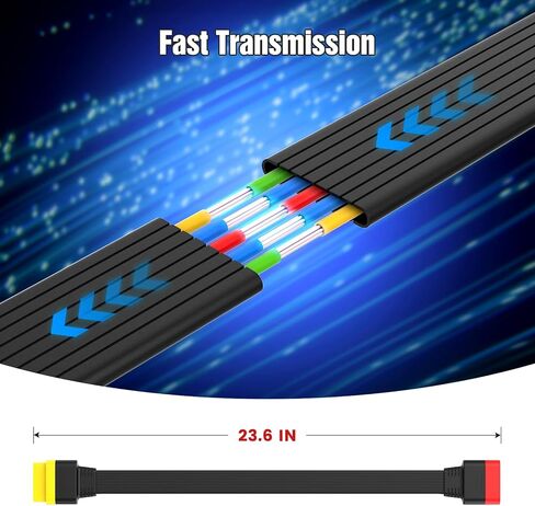 JDIAG obd2 تمديد كابل كامل 16pin ذكر إلى أنثى obdii تمديد كابل للسيارة obd التشخيص موسع سلك موصل رشاقته المواد (60 سنتيمتر/2ft) in Kuwait