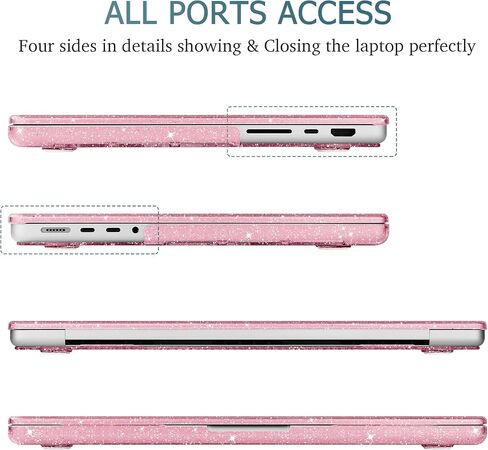 حافظة Mektron لجهاز M4 MacBook Pro مقاس 14 بوصة 2024 A3112 A3401 A3185 متوافقة مع 2023 M3 A2918 A2992 M2 A2779 2021 M1 A2442 Pro/Max غطاء لجهاز Mac Pro 14 بوصة مع شاشة Retina XDR، A-Gypsophila Pink in Saudi Arabia