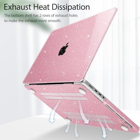 حافظة Mektron لجهاز M4 MacBook Pro مقاس 14 بوصة 2024 A3112 A3401 A3185 متوافقة مع 2023 M3 A2918 A2992 M2 A2779 2021 M1 A2442 Pro/Max غطاء لجهاز Mac Pro 14 بوصة مع شاشة Retina XDR، A-Gypsophila Pink in Saudi Arabia