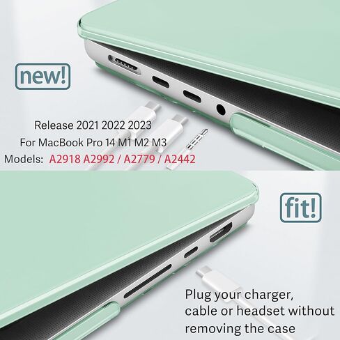 Mektron for M4 MacBook Pro 14-inch Case 2024 A3112 A3401 A3185 Compatible with 2023 M3 A2918 A2992 M2 A2779 2021 M1 A2442 Pro/Max Cover for Mac Pro 14" with Retina XDR Display, A-Gypsophila Pink in Kuwait
