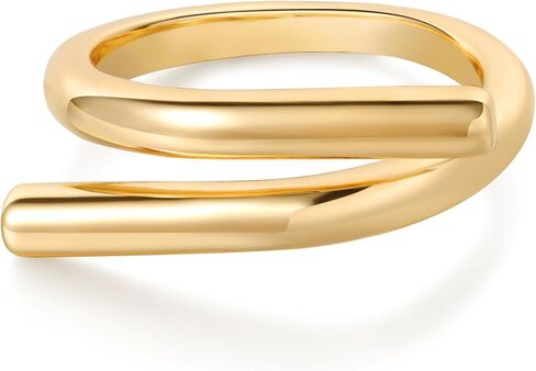 Gold Rings for Women Trendy 14K Gold Plated Cubic Zirconia Heart Cross Stackable Rings Simple Statement Rings Finger Gold Jewelry Gifts in Kuwait