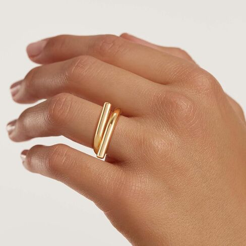 Gold Rings for Women Trendy 14K Gold Plated Cubic Zirconia Heart Cross Stackable Rings Simple Statement Rings Finger Gold Jewelry Gifts in Kuwait