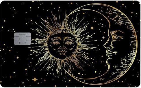 ملصقات بطاقة الائتمان ذات شريحة صغيرة من التارو، غطاء جلدي لبطاقة الخصم ومقاوم للماء ومضاد للتجاعيد وقابل للإزالة من الفينيل in Kuwait