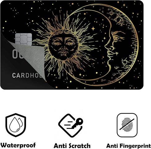 ملصقات بطاقة الائتمان ذات شريحة صغيرة من التارو، غطاء جلدي لبطاقة الخصم ومقاوم للماء ومضاد للتجاعيد وقابل للإزالة من الفينيل in Kuwait