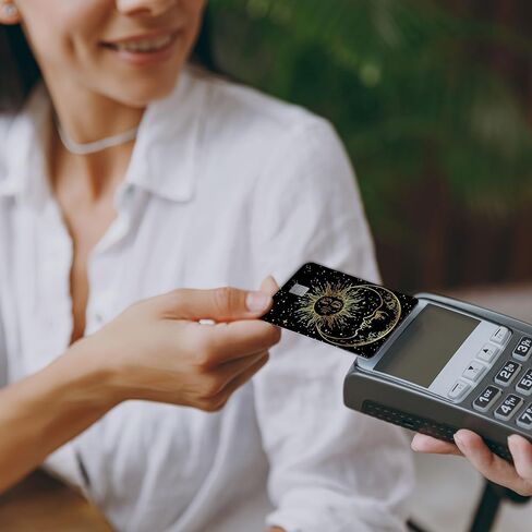 ملصقات بطاقة الائتمان ذات شريحة صغيرة من التارو، غطاء جلدي لبطاقة الخصم ومقاوم للماء ومضاد للتجاعيد وقابل للإزالة من الفينيل in Kuwait