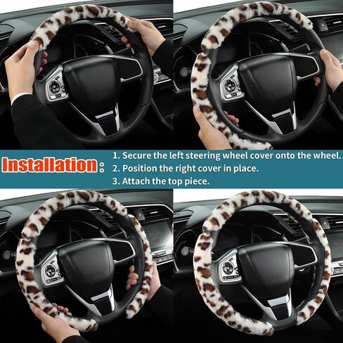 West Llama Diamond Bling Car Steering Wheel Cover with Crystal Rhinestones,3PCS Segmented Steering Wheel Protector,Universal for 99% Cars for Women(Black with Black Diamond) in Saudi Arabia