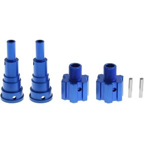 10mm Extended Stub Axle 7768 Wheel Hubs 7756 Aluminum for Traxxas Xmaxx 8S Upgrade Parts (Dark Blue)