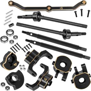 RC Brass Axle widening (+5mm Wider on Each Side) Upgrades Part for 1/18 TRX4M,Front & Rear+5mm Wider on Each Side,BRCatWPark RC Brass Axle widening Hop-Up