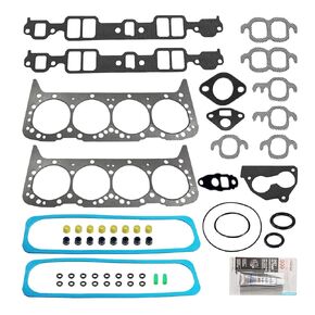 KAX HS7733PT-15 Cylinder Head Gasket Set Kit,Engine Kit Gasket Sets fit for C1500 1988-1995 5.7L, K1500 1988-1995 5.7L, K2500 1988-1995 5.7L, C2500 1988-1995 5.7L,