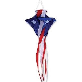Premier Kites Patriotic Star Twister Wind Spinner | American Flag Windsock Spinner for Patriotic Outdoor Decorations | Hanging Wind Spinners for Your Home and A Great Camper Windsock, 42 Inches
