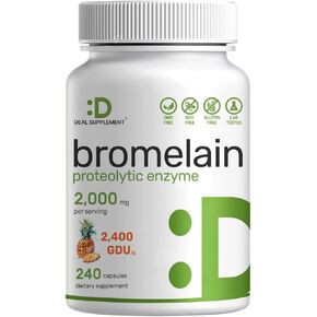 Nattokinase 4,000 FU Per Serving, 240 Veggie Capsules – Bromelain, Turmeric Curcumin, with Black Pepper Complex – Heart Health & Digestive Enzymes Supplement – Non-GMO, Vegan
