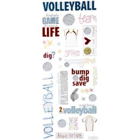 Volleyball Doodles Stickers