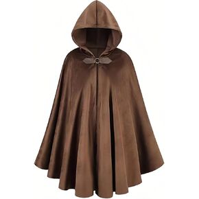 Renaissance Hooded Cloak Hobbit Cape Victorian Medieval Cloak Halloween Cosplay Costume for Men and Women in Saudi Arabia