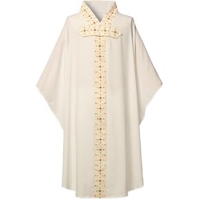 BLESSUME Church Chasuble Mass Vestments Robe Costume Print Pattern