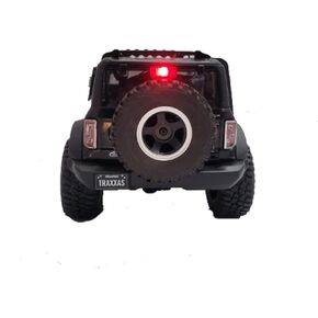 RC Rear Brake Lamp Tail Light with Spare Tire Holder Bracket for Traxxas 1/18 TRX4M Bronco Car, High Mount Stop Light with Spare Tire Mounting Bracket Carrier