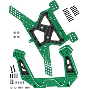 RC Aluminum Carbon Fibre Front Rear Shock Tower Upgrade Parts for 1/10 Slash VXL 2WD,Rustler VXL 2WD,Stampede 2WD VXL,Bandit VXL 2WD,Front Rear Shock Tower Set Hops Up.Red(2PCS)