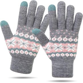HÖTER Women's Winter Wool Touchscreen-Gloves Warm Thermal Soft Lining Elastic Cuff