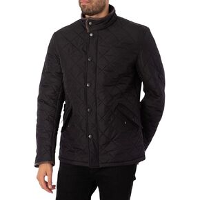 Barbour Mens Powell Quilted Jacket, XL Navy
