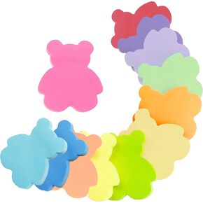 Self-Sticky Notes, Sticky Notes, 12 Colors Heart Bright Colorful Sticky Pad, for School Office Bible Study 2.76 x 2.76 Inch 600 Sheets