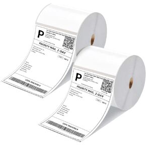 4" x 6" Thermal Shipping Label Roll, 450 Labels/Roll, Commercial Grade, Permanent Adhesive, Compatible with Most Thermal Printers (8 Rolls)
