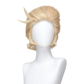 Short Blonde Anime Cosplay Costume Wig for Men Parties and Halloween