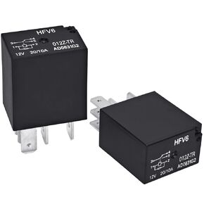 HFV6-012Z-TR Power Relay 12VDC 20A 5-Pin (Pack of 2) - Replace for ACM13221, G8HN-1A2T, NVFMCZ25