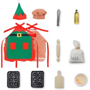 Accessories for ELF on The Shelf,25Pcs Christmas Elf Doll Accessories Set Include Baker Outfit Mini Baking Props,Elf Kit for Christmas Elf Clothes and Accessories Gift for Kids