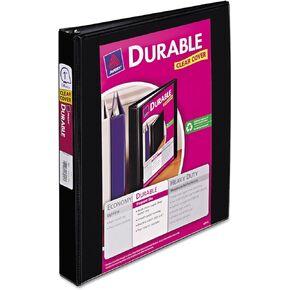 Durable Vinyl View Binder, 11 x 8-1/2, 1" Capacity Color: Black